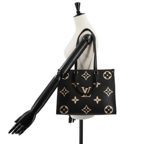 LOUIS VUITTON Bicolor Monogram Empreinte Onthego MM Tote Shoulder Bag 90284835 - Picture 9 of 10